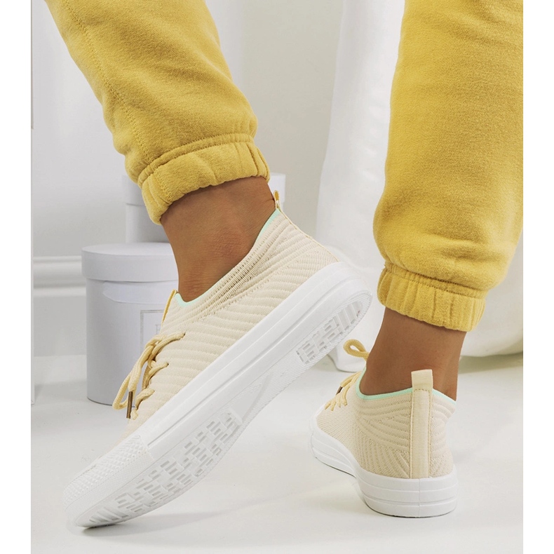 Deportivas mujer Medina beige 1