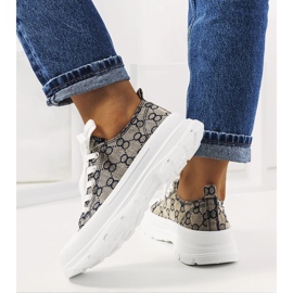 Deportivas Waters azul y beige 1