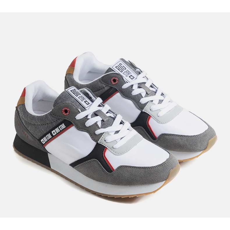 Deportivas Big Star de hombre blancas y grises JJ174147 blanco 1