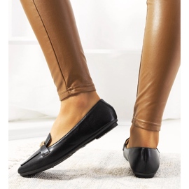 Mocasines negros con punta cuadrada de Milder 1