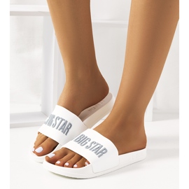 Pantuflas de mujer blancas Big Star FF274A199 101 blanco 1 Pantuflas de mujer blancas Big Star FF274A199 101 blanco 1