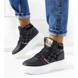 Zapatillas negras en la plataforma Dennis negro 1 Zapatillas negras en la plataforma Dennis negro 1