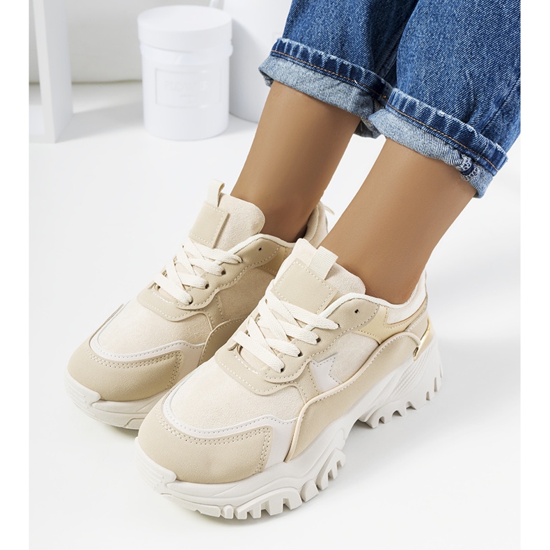 Deportivas de mujer Livorno beige 1