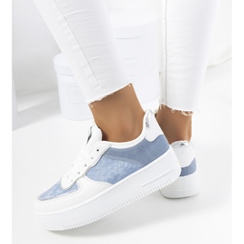 Deportivas de mujer Statela azules blanco 2