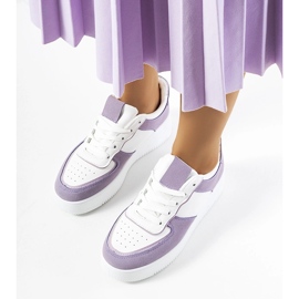 Deportivas violetas Isotta de mujer blanco 2