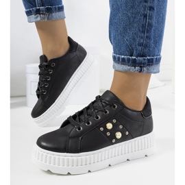 Zapatillas negras en la plataforma Ileana negro 1