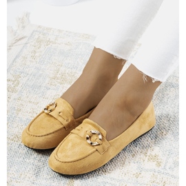 Mocasines Leila de mujer beige 1