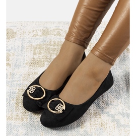 Bailarinas negras con hebilla Ribero negro 1