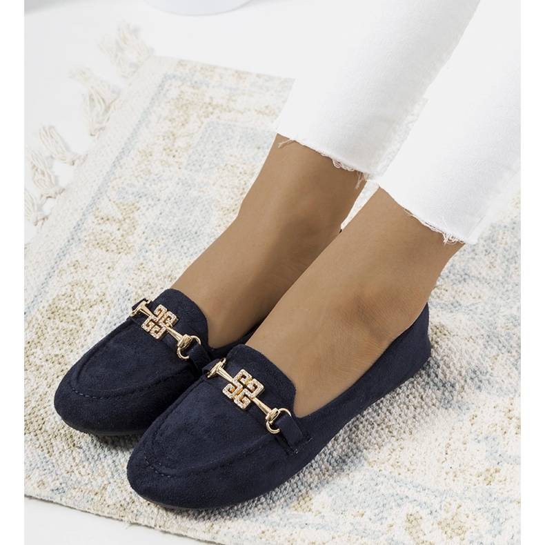 Mocasín azul marino con hebilla Cardoso 1