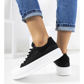 Zapatillas negras en la plataforma Venancia negro 1