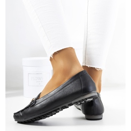 Mocasines negros de mujer de Flavon 1