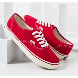 Deportivas hombre lino rojas rojo 2