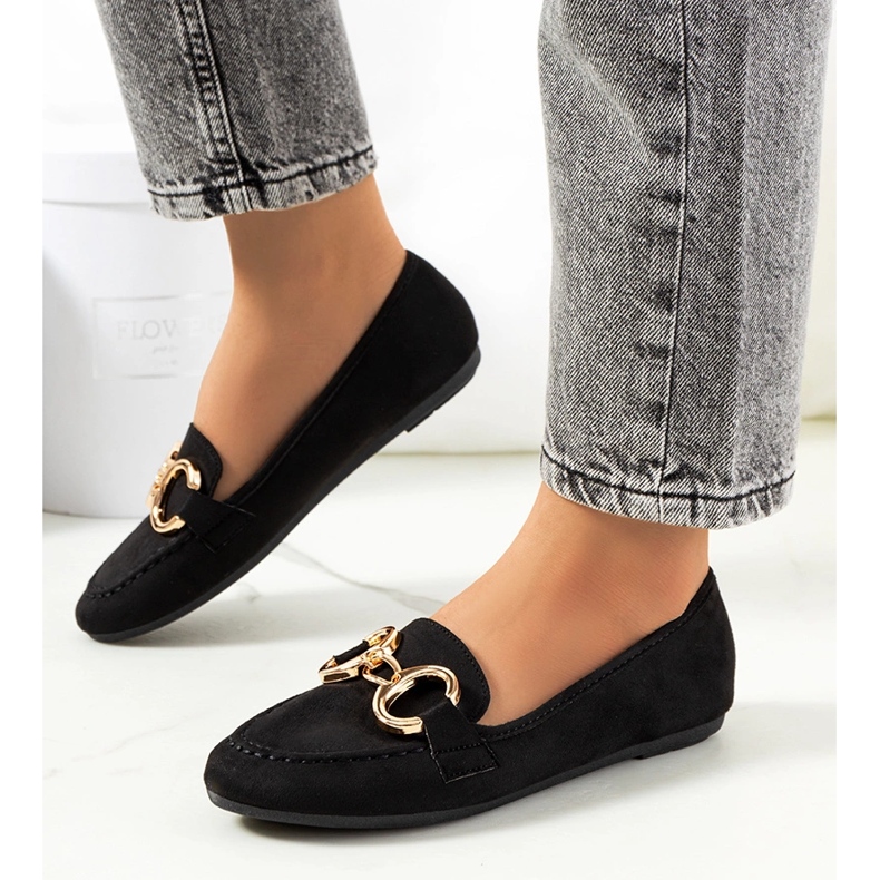 Mocasines negros con hebilla Castor 1 Mocasines negros con hebilla Castor 1