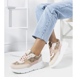 Deportivas mujer Elyne beige 1