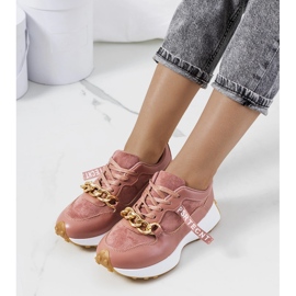 Zapatillas rosa con cadena de Samina rosado 1