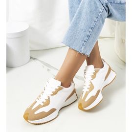 Deportivas mujer Cohen beige blanco 2