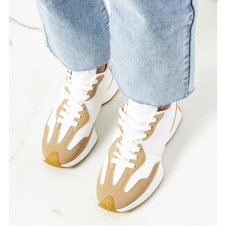 Deportivas mujer Cohen beige blanco 1 Deportivas mujer Cohen beige blanco 1