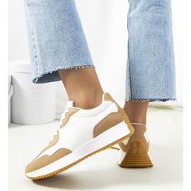 Deportivas mujer Cohen beige blanco 3
