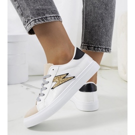 Zapatillas Dings blancas y beige 2