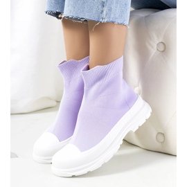 Deportivas tobilleras Mickey's moradas violeta 1