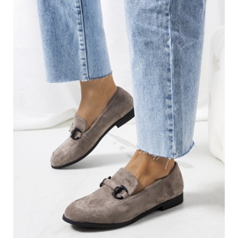 Zapatos de piel gris de Talisa 1