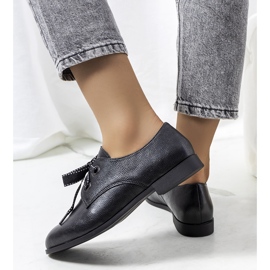 Zapatos de cuero negro Koren 3