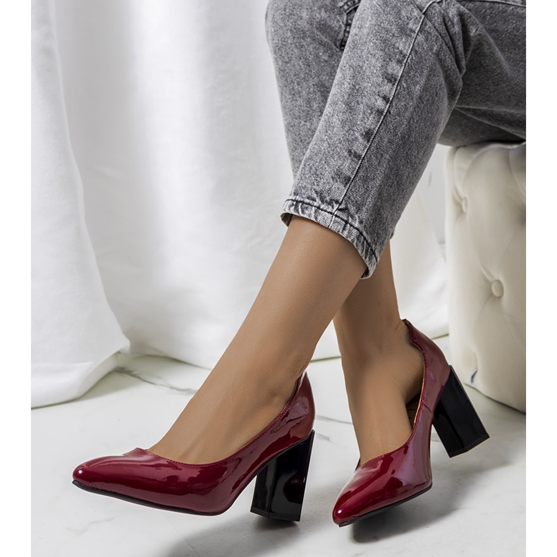 Bombas de laca roja en el puesto de Shannen rojo multicolor 1