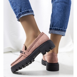 Mocasines rosas con suela de tractor de Gosens rosado 2