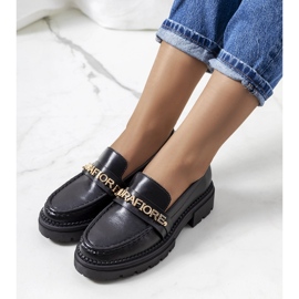 Mocasines negros con suela Louelle alta 1