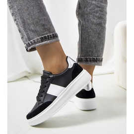 Deportivas de mujer Ontario negras negro plata 2
