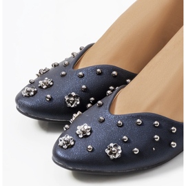 Bailarinas azul marino con corte Silke 1