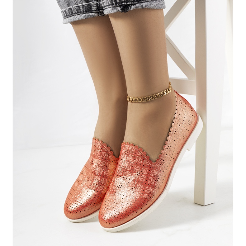 Mocasines de mujer Girvan rojos 1