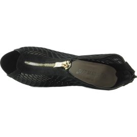 Zapatos negros de malla abierta 4