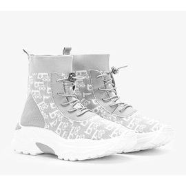 Deportivas Erma de mujer grises blanco 1