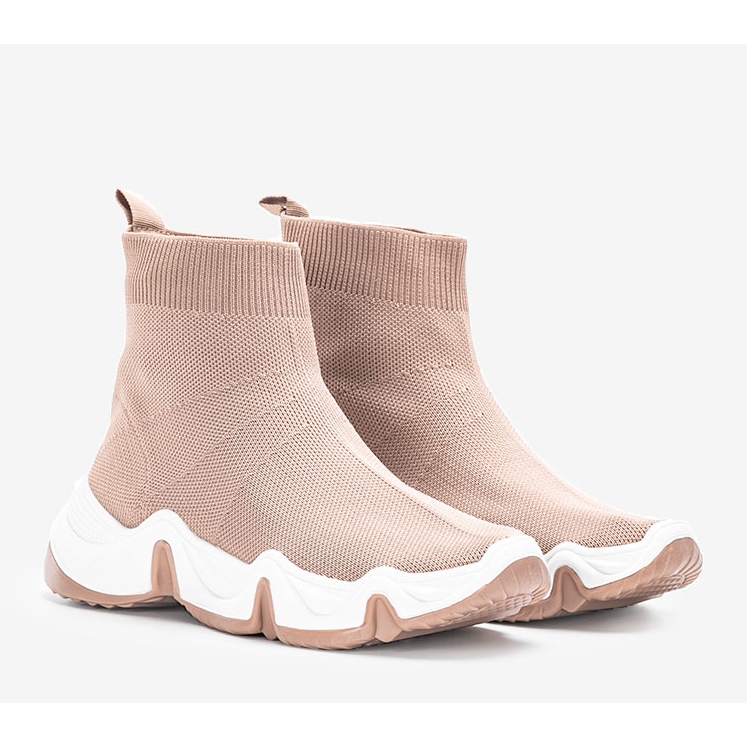 Zapatillas altas Terica marrones beige 1