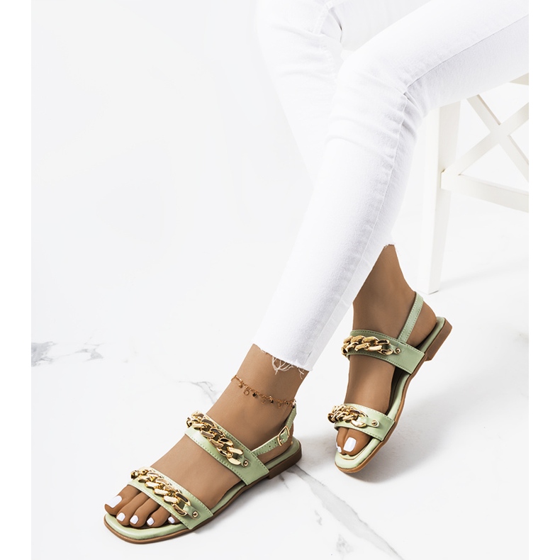 Sandalias verdes con cadenas Withers 1