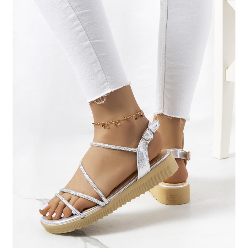 Kul. Sandalias mujer plateadas plata 1