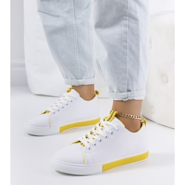 Deportivas de mujer Lintula blancas blanco amarillo 1 Deportivas de mujer Lintula blancas blanco amarillo 1