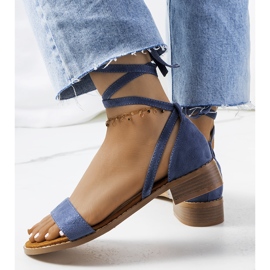 Moody sandalias azules con cordones 1