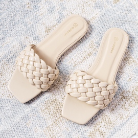 Sandalias beige de tacón plano de D'Adda 1