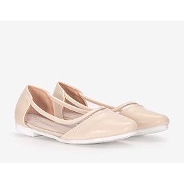 BM Bailarinas de niño Juva beige semitransparente 1