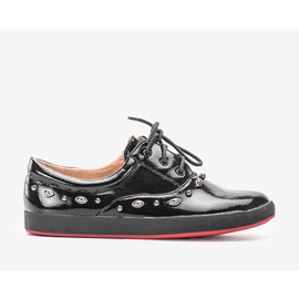 Deportivas infantiles lacadas en negro de Mikaela 2