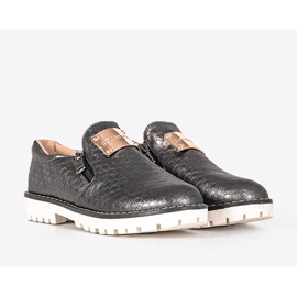 Zapatos de bebé negros metalizados de Virton 1