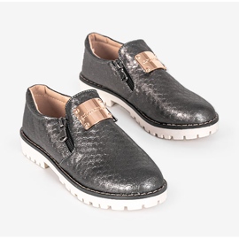 Zapatos de bebé negros metalizados de Virton 2