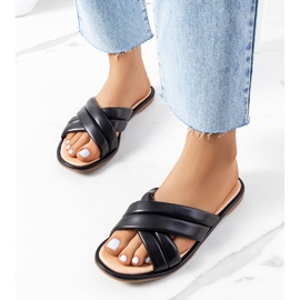 Pantuflas Thines de mujer negras negro 2
