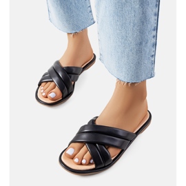 Pantuflas Thines de mujer negras negro 3