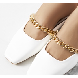 Babuchas elegantes blancas de Baras blanco 2