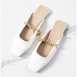 Babuchas elegantes blancas de Baras blanco 1