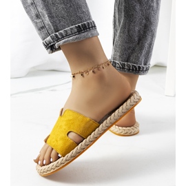 Pantuflas Nadja amarillas para mujer amarillo 1