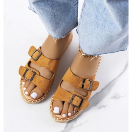 Pantuflas Finnan marrones para mujer marrón 2